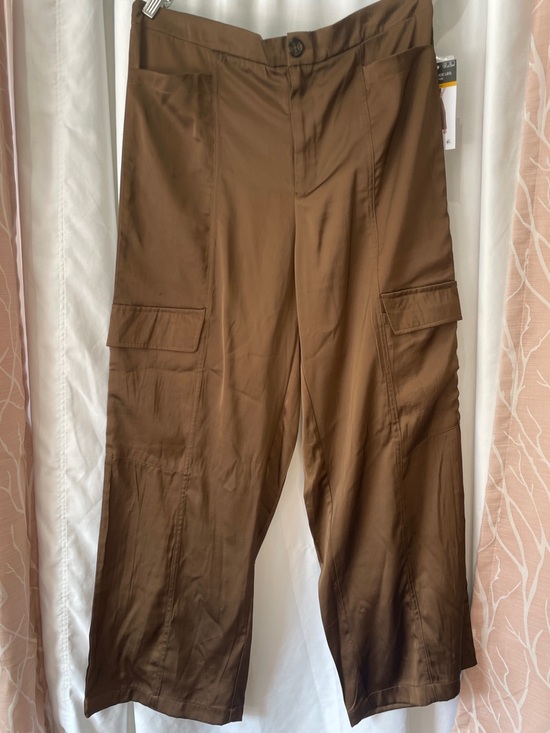 sofia by sofia vergara Pants - sofia by sofia vergara Brown Wide-Leg Cargo Pants